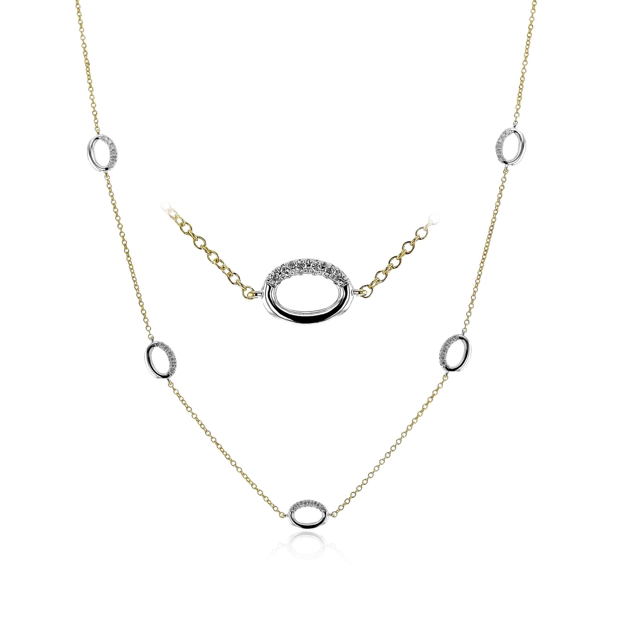 Necklace in 18k Gold with Diamonds – Simon G. Jewelry