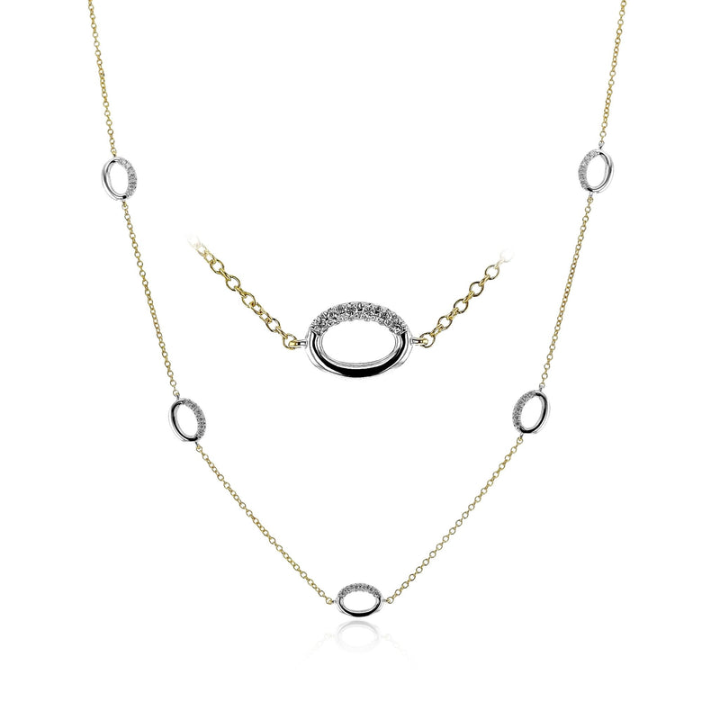 Necklace in 18k Gold with Diamonds - Simon G. Jewelry