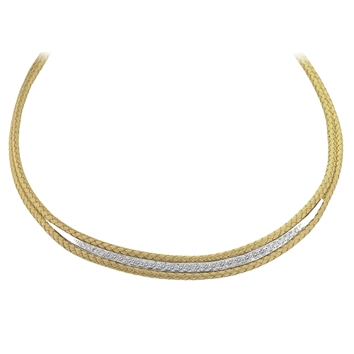 Necklace in 18k Gold with Diamonds - Simon G. Jewelry