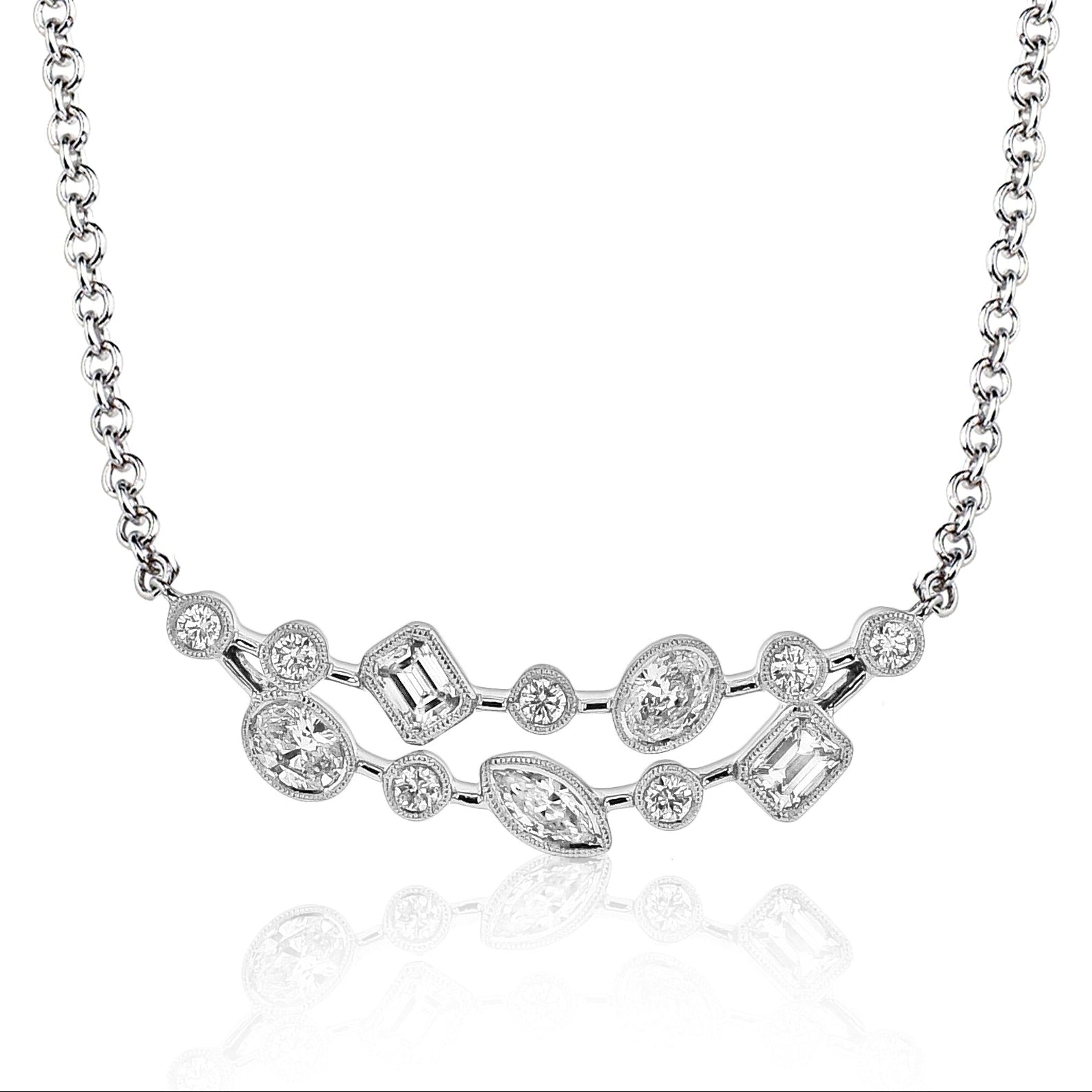 Necklace in 18k Gold with Diamonds - Simon G. Jewelry
