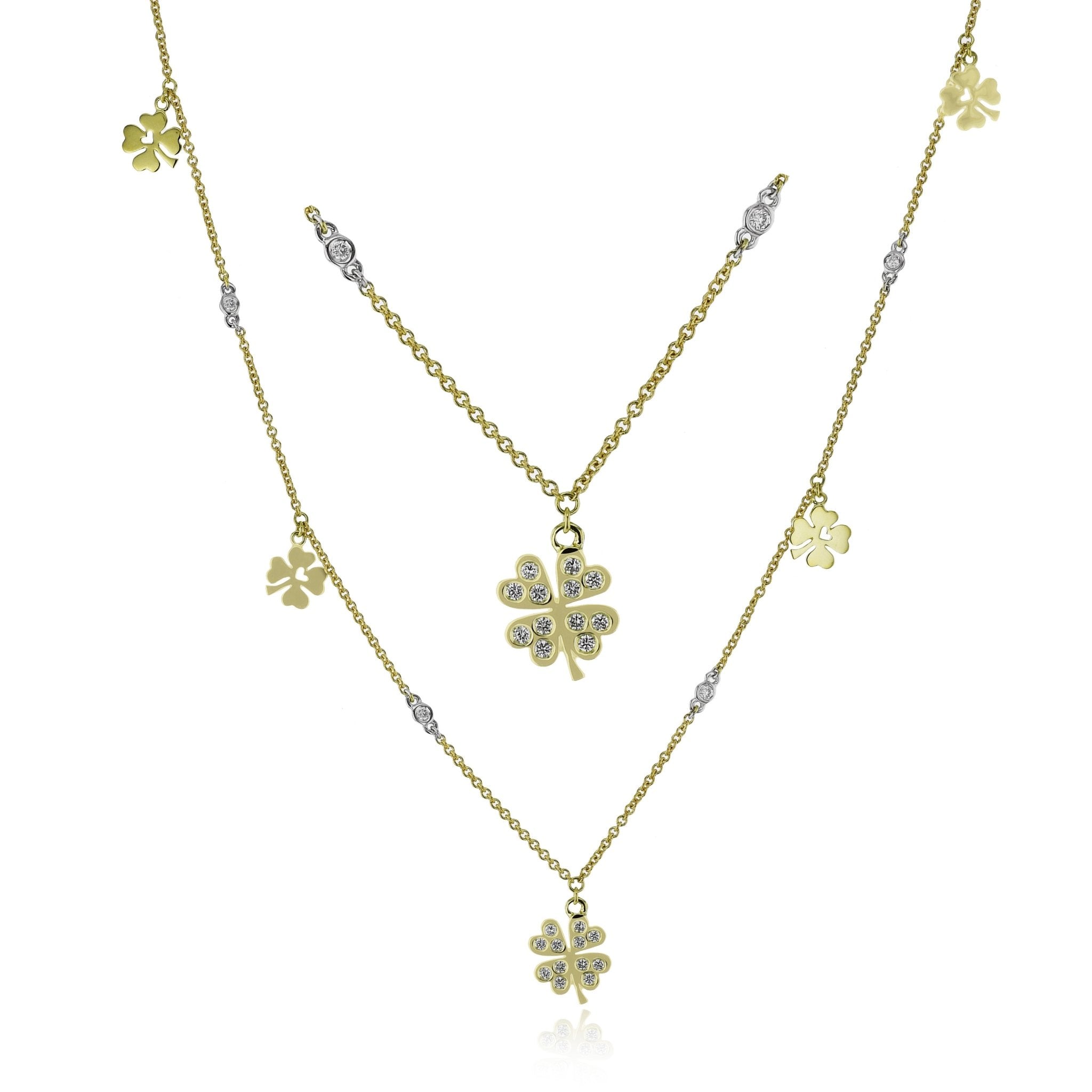 Necklace in 18k Gold with Diamonds - Simon G. Jewelry