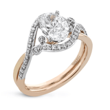 Oval - Cut Criss - Cross Engagement Ring In 18k Gold With Diamonds - Simon G. Jewelry