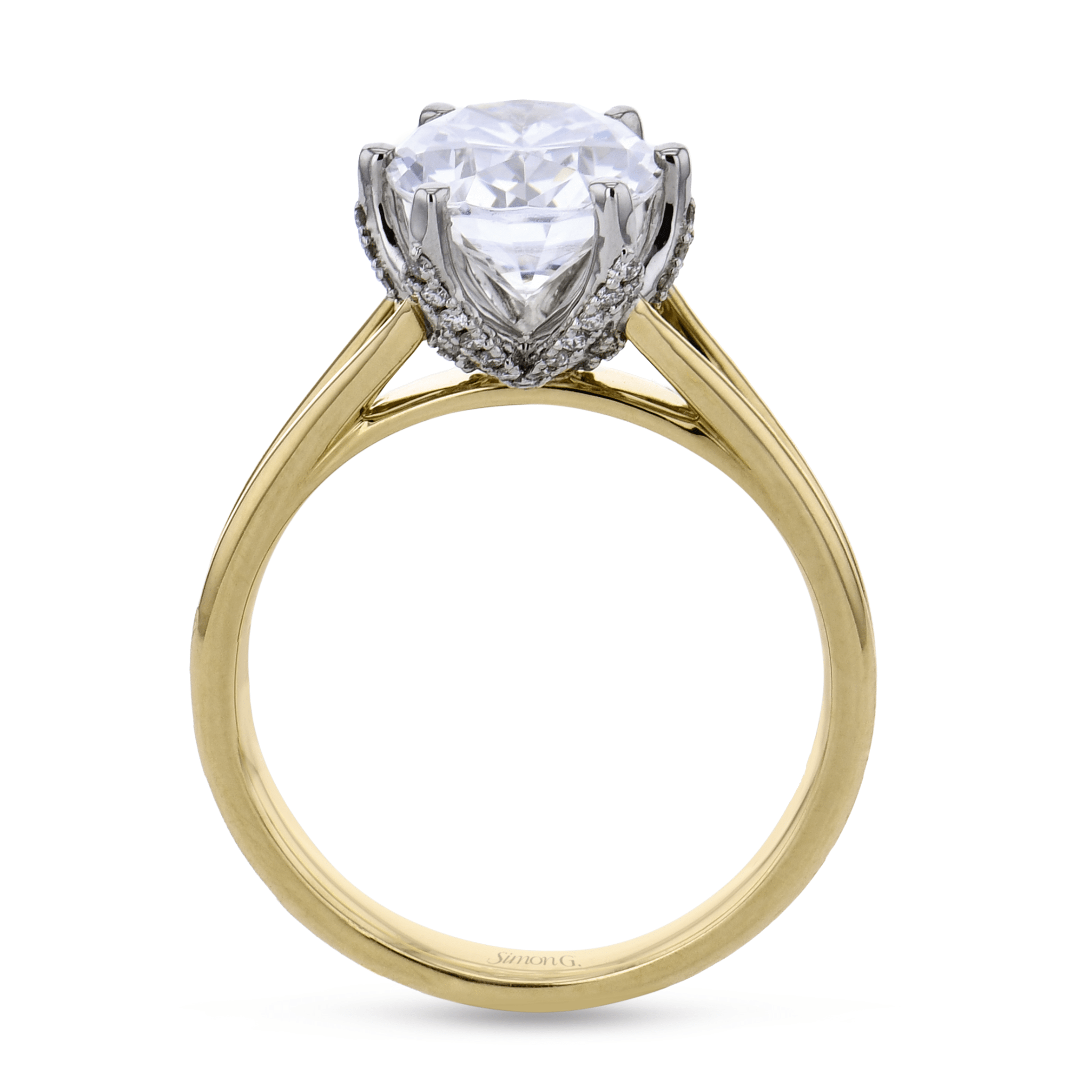Oval-cut Diamond Engagement Ring in 18k Gold - Simon G. Jewelry
