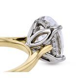 Oval-cut Diamond Tulip Engagement Ring in 18k Gold - Simon G. Jewelry