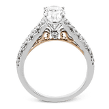 Oval - cut Engagement Ring in 18k Gold with Diamonds - Simon G. Jewelry