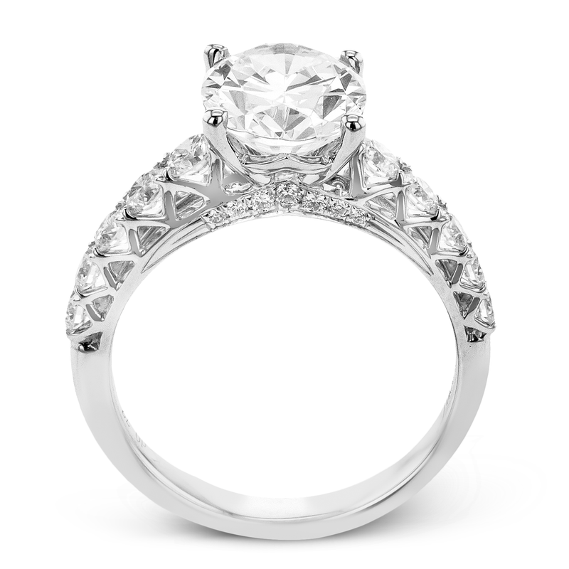 Oval - cut Engagement Ring in 18k Gold with Diamonds - Simon G. Jewelry