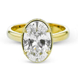 Oval - cut Engagement Ring in 18k Gold with Diamonds - Simon G. Jewelry