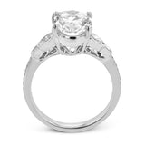 Oval - cut Engagement Ring in 18k Gold with Diamonds - Simon G. Jewelry