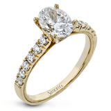 Oval - Cut Engagement Ring In 18k Gold With Diamonds - Simon G. Jewelry