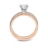 Oval - cut Engagement Ring & Matching Wedding Band in 18k Gold with Diamonds - Simon G. Jewelry