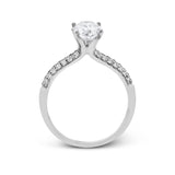 Oval - cut Engagement Ring & Matching Wedding Band in 18k Gold with Diamonds - Simon G. Jewelry