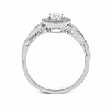 Oval - Cut Halo Engagement Ring In 18k Gold With Diamonds - Simon G. Jewelry