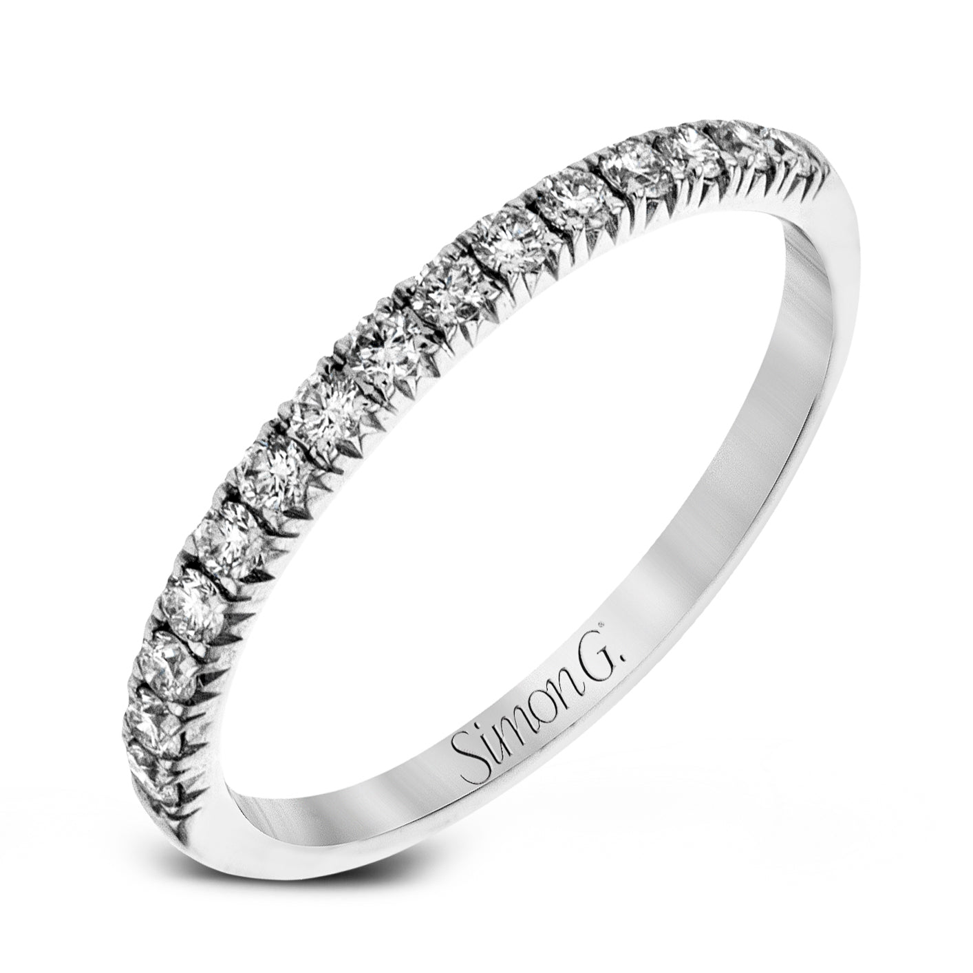 Oval - cut Halo Engagement Ring & Matching Wedding Band in 18K Gold with Diamonds - Simon G. Jewelry