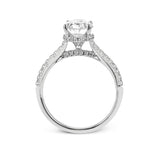 Oval - Cut Hidden Halo Engagement Ring In 18k Gold With Diamonds - Simon G. Jewelry