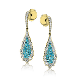 Paraiba Drop Earrings in 18k Gold with Diamonds - Simon G. Jewelry