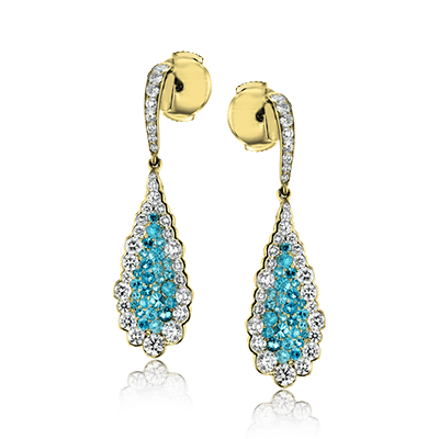 Paraiba Drop Earrings in 18k Gold with Diamonds – Simon G. Jewelry
