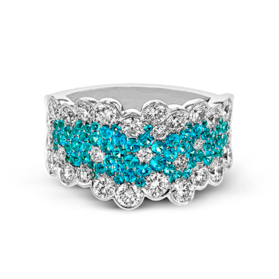 Paraiba Tourmaline Ring In 18k Gold With Diamonds - Simon G. Jewelry