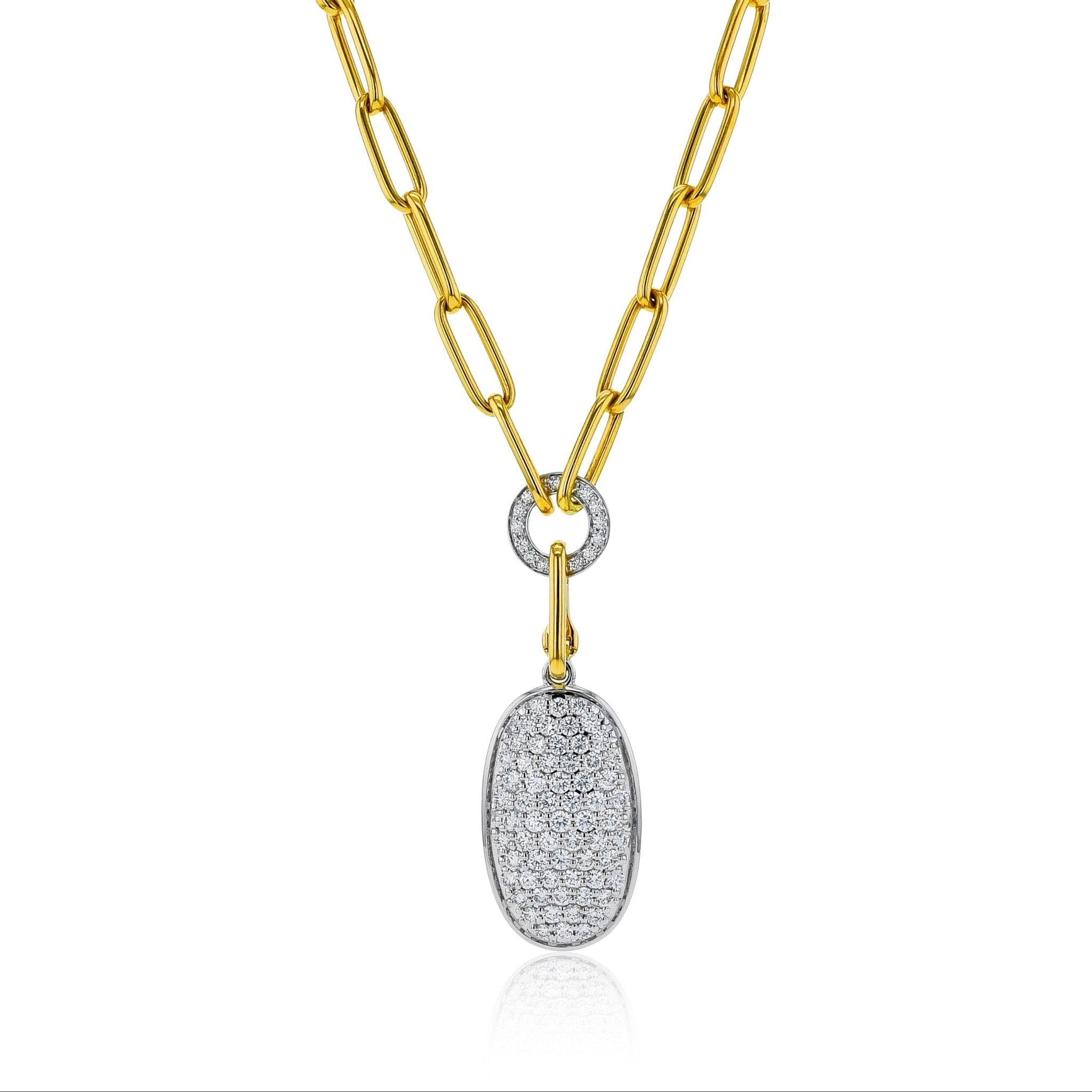 Pavé Diamond Pendant Necklace in 18k Gold - Simon G. Jewelry