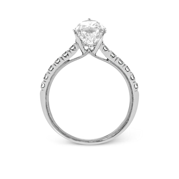 Pear - Cut Engagement Ring In 18k Gold With Diamonds - Simon G. Jewelry