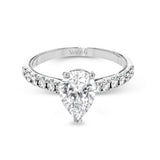 Pear - Cut Engagement Ring In 18k Gold With Diamonds - Simon G. Jewelry