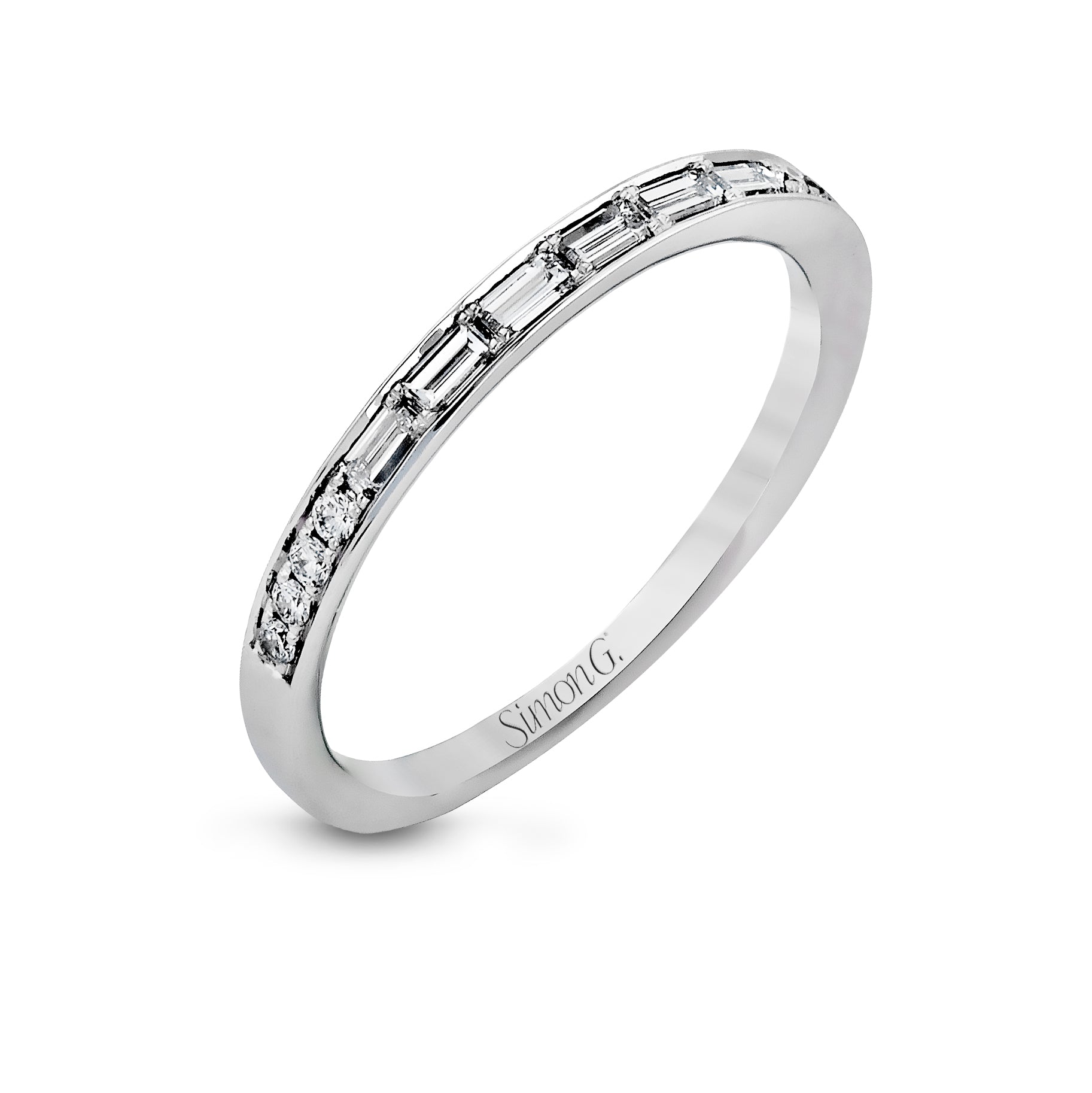 Pear - cut Engagement Ring & Matching Wedding Band in 18k Gold with Diamonds - Simon G. Jewelry