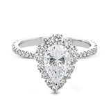 Pear - Cut Halo Engagement Ring In 18k Gold With Diamonds - Simon G. Jewelry