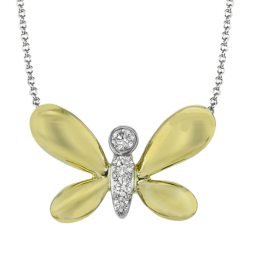 Pendant in 18k Gold with Diamonds - Simon G. Jewelry