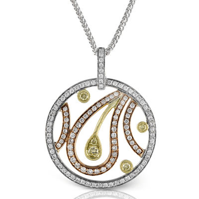 Pendant in 18k Gold with Diamonds - Simon G. Jewelry