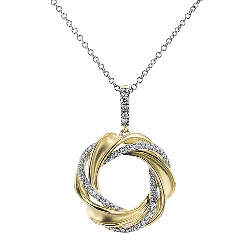 Pendant in 18k Gold with Diamonds - Simon G. Jewelry