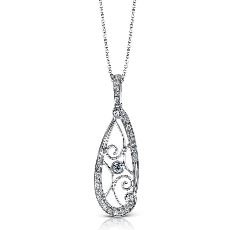 Pendant Necklace in 18k Gold with Diamonds - Simon G. Jewelry