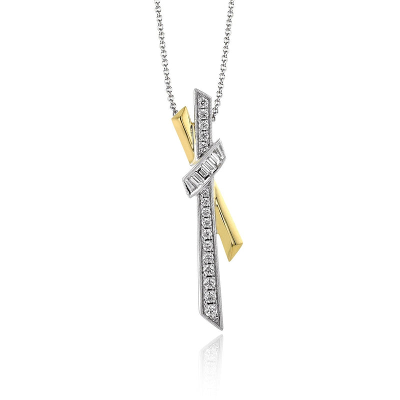 Pendant Necklace in 18k Gold with Diamonds - Simon G. Jewelry