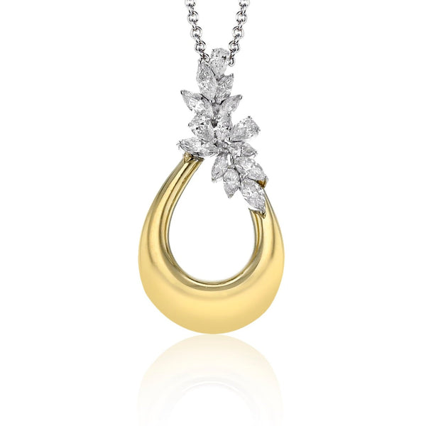 Pendant Necklace in 18k Gold with Diamonds - Simon G. Jewelry