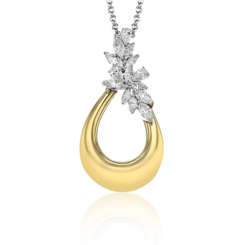 Pendant Necklace in 18k Gold with Diamonds - Simon G. Jewelry