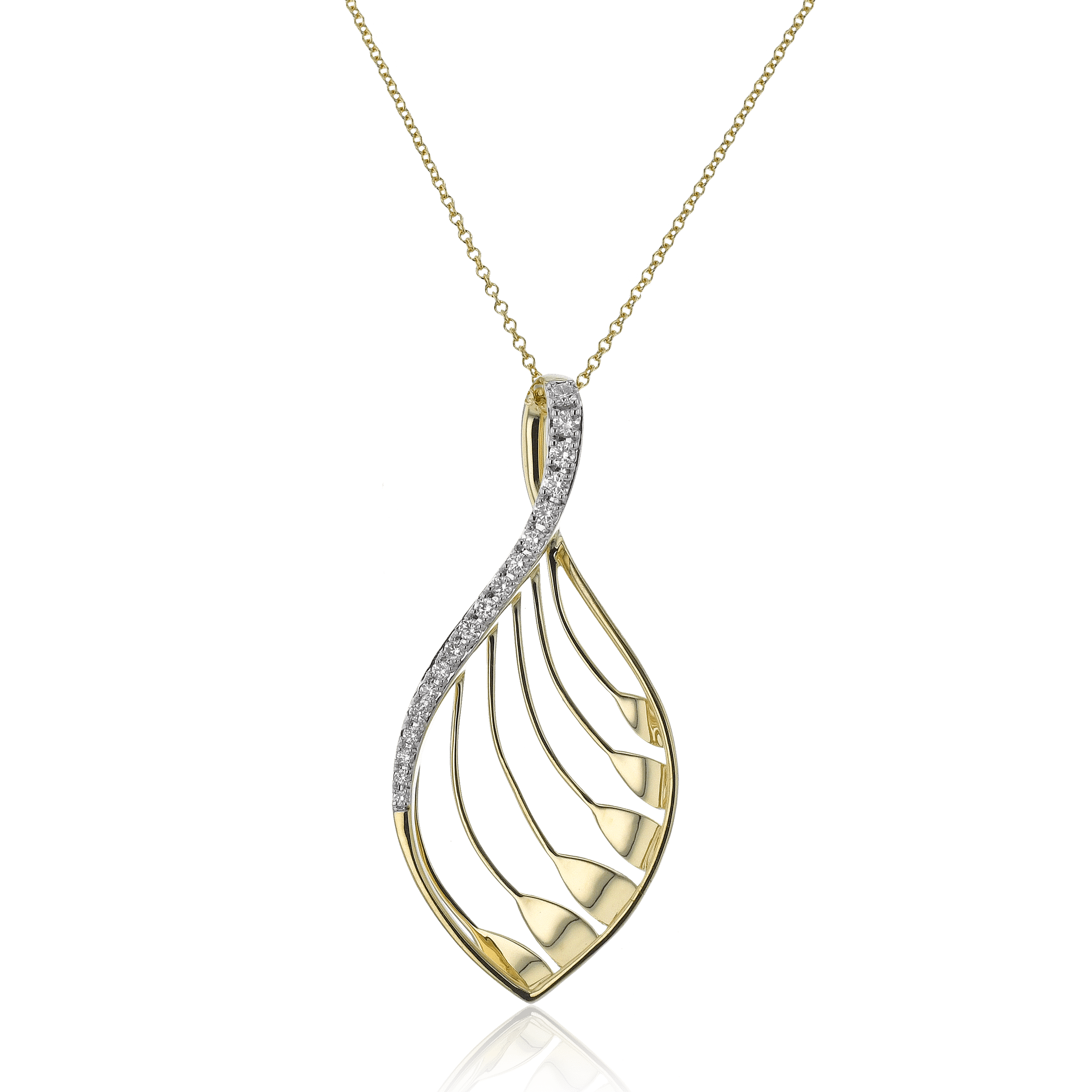 Pendant Necklace in 18k Gold with Diamonds - Simon G. Jewelry