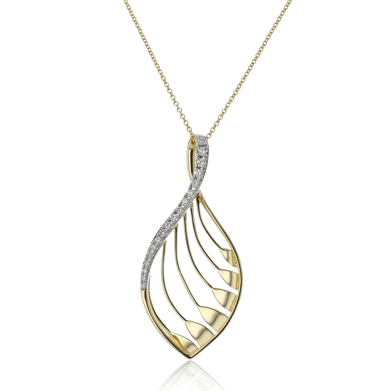 Pendant Necklace in 18k Gold with Diamonds - Simon G. Jewelry