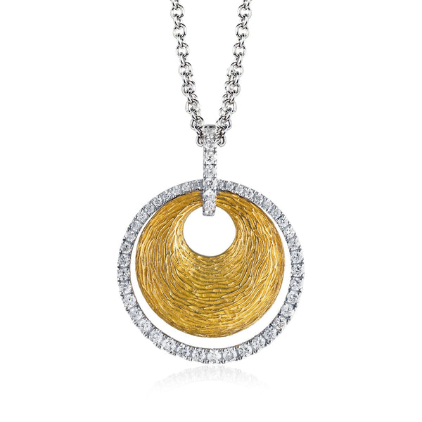 Pendant Necklace in 18k Gold with Diamonds - Simon G. Jewelry