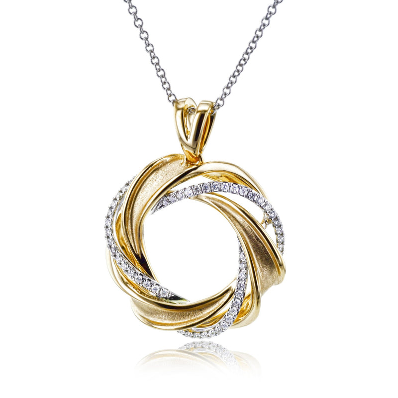 Pendant Necklace in 18k Gold with Diamonds - Simon G. Jewelry