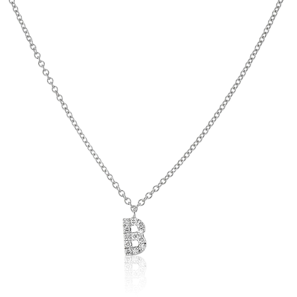 Personalized Initial Necklace in 18k Gold with Diamonds - Simon G. Jewelry