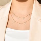 Personalized Initial Necklace in 18k Gold with Diamonds - Simon G. Jewelry