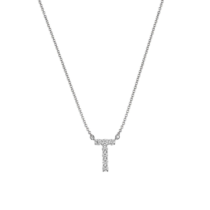 Personalized Initial Pendant Necklace in 18k Gold with Diamonds - Simon G. Jewelry