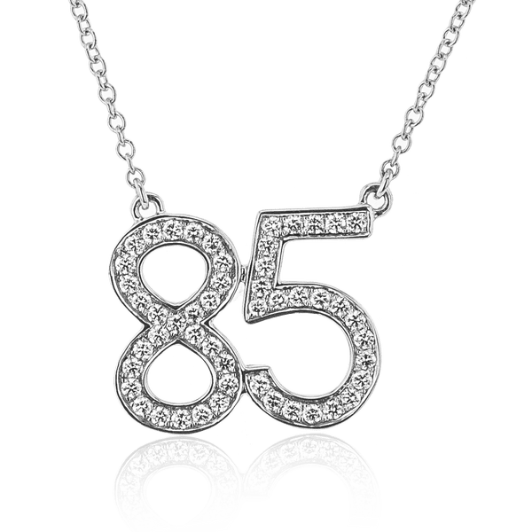 Personalized Two - number Pendant Necklace in 18k Gold with Diamonds - Simon G. Jewelry