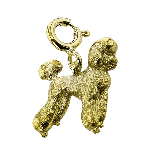 Poodle Charm in 14k Gold - Simon G. Jewelry