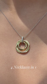 Evolve Four-in-One Pendant Necklace in 18k Gold with Diamonds