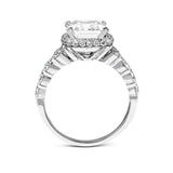 Princess - Cut Double - Halo Engagement Ring In 18k Gold With Diamonds - Simon G. Jewelry