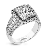 Princess - Cut Halo Engagement Ring In 18k Gold With Diamonds - Simon G. Jewelry