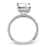 Princess - cut Hidden Halo Engagement Ring in 18k Gold with Diamonds - Simon G. Jewelry