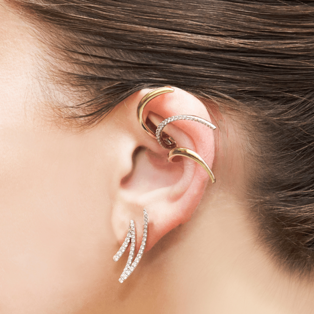 Rays of the Sun Earring Set in 18k Gold with Diamonds - Simon G. Jewelry