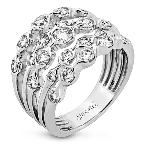 Right Hand Ring in 18k Gold with Diamonds - Simon G. Jewelry