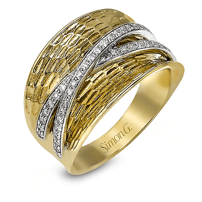 Right Hand Ring In 18k Gold With Diamonds - Simon G. Jewelry