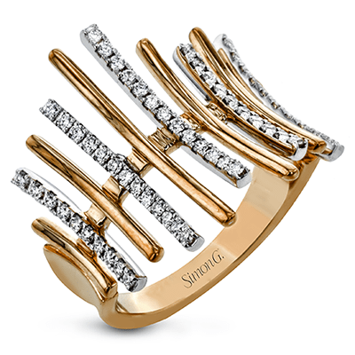 Right Hand Ring In 18k Gold With Diamonds - Simon G. Jewelry